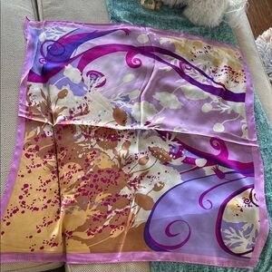 Silk like Pink Purple abstract Scarf